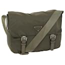 PRADA Shoulder Bag Nylon Gray Auth bs12226 - Prada