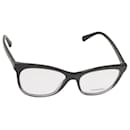 CHANEL Gafas plastico Negro CC Auth bs12146 - Chanel