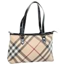 BURBERRY Nova Check Tote Bag Coated Canvas Beige Auth bs12192 - Burberry