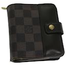 LOUIS VUITTON Damier Ebene Compact zip Wallet N61668 LV Auth 66972 - Louis Vuitton