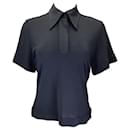 Maison Rabih Kayrouz Navy Blue Short Sleeved Polo Top - Autre Marque