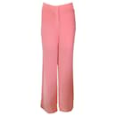 Stella McCartney Pantalones rectos de terciopelo rosa - Autre Marque