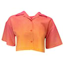 Camisa recortada de tafetá Hotfix rosa auto-retrato - Autre Marque