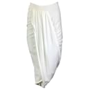 Dries Van Noten White Habrina Draped Jersey Asymmetric Midi Skirt - Autre Marque