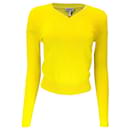 Loewe Lemon Long Sleeved V-Neck Viscose Knit Pullover Sweater - Autre Marque
