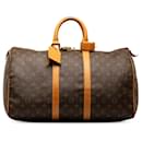 Keepall marron à monogramme Louis Vuitton 45 Sac de voyage