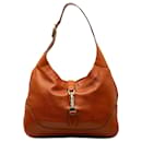 Orange Gucci Leather New Jackie Shoulder Bag