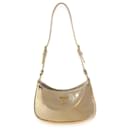 Prada Gold Brushed Leather Platinum Cleo Bag