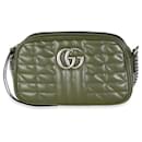 Gucci Green Matelasse Calfskin Small Aria Marmont Bag