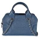 Chanel Blue Quilted Caviar Deauville Bowling Bag