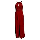 Vestido de noite vermelho adornado - Jenny Packham