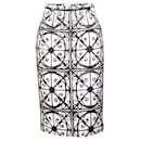 Black And White Print Midi Skirt - Autre Marque