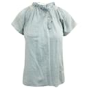 Pale Blue Cotton Shirt with Embroidery - Autre Marque