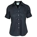 Black Cotton Short Sleeve Shirt - Autre Marque