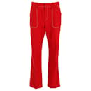 Chloe Boot Cut Trousers in Red Polyester - Chloé