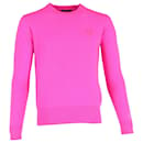 Acne Studios Face Patch Sweater in Pink Wool