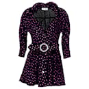 The Attico Heart-Print Mini Dress in Black Viscose
