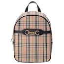 Burberry Signature Checked Backpack in Beige Canvas