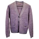 Acne Studios Buttoned Cardigan in Purple Wool