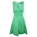 Vestido verde con cuello de pico - Autre Marque