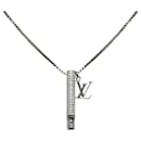 Louis Vuitton Silver LV Whistle Chain Pendant Necklace