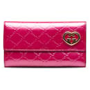 Gucci Pink Guccissima Lovely Heart Long Wallet