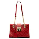 Gucci Red Guccissima Padlock Shoulder Bag