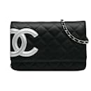 Chanel Black Cambon Ligne Wallet on Chain