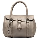 Fendi Gray Selleria Linda Leather Handbag