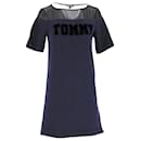Tommy Hilfiger Robe coupe classique pour femme en coton bleu marine