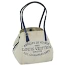 LOUIS VUITTON Cabas PM Sacola Lona Bege Azul LV Auth 66907 - Louis Vuitton