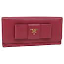 PRADA Long Wallet Safiano Leather Pink Auth 67548 - Prada