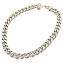 LOUIS VUITTON Collier Metal LV Chain Links Necklace Silver M68272 LV Auth 67569A - Louis Vuitton