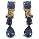 Oscar De La Renta Crystal-Embellished Clip-On Drop Earrings in Gold Brass - Oscar de la Renta