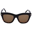 Tom FordFT0685 Julie Square Sonnenbrille aus schwarzem Kunststoff