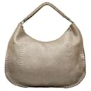 Fendi Selleria Leather Shoulder Bag Metallic Gray in Good Condition