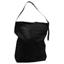 Black Canvas Hobo Bag with Leather Shoulder Strap - Autre Marque