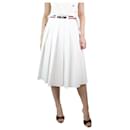 Falda plisada blanca - talla L - Miu Miu