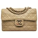 Chanel Beige Timeless Classic Jumbo XL Flap