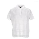 Tommy Hilfiger Womens Fitted Short Sleeve Shirt in White Polyester