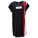 Tommy Hilfiger Womens Colour Blocked T Shirt Dress in Navy Blue Cotton