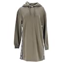 Tommy Hilfiger Womens Long Sleeve Hoody Dress in Olive Green Cotton