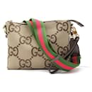 Bolso bandolera Jumbo de lona con GG y cremallera 699130 - Gucci