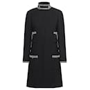 Botões de casaco preto de tweed CC - Chanel