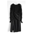 Versace Resort 2017 Black Tulle Sleeve Dress