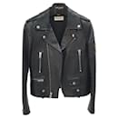 Saint Laurent Black Leather Moto Jacket - Yves Saint Laurent