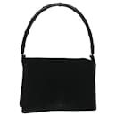 GUCCI Bamboo Hand Bag Suede Black 001 3239 Auth ep3491 - Gucci