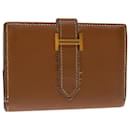 Tarjetero HERMES Bearn Cuero Marrón Auth 67553 - Hermès