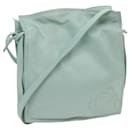 LOEWE Anagram Shoulder Bag Leather Light Blue Auth yk10904 - Loewe