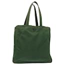 Prada Tote Bag Nylon Green Auth 67330